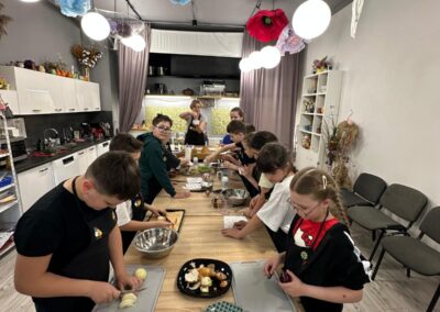 Ukrainian children cooking